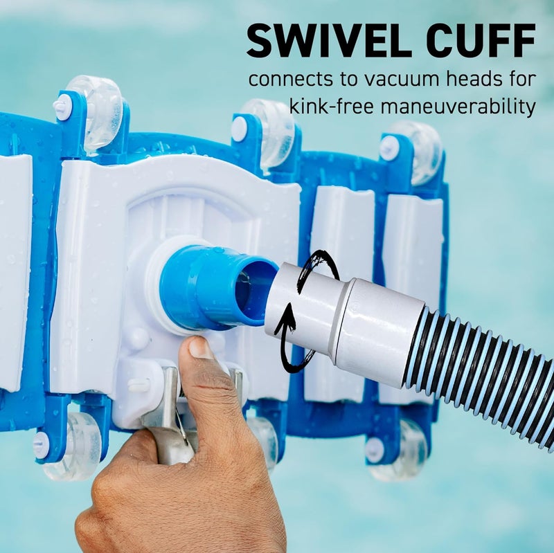 Sealproof Swimming Pool Vacuum Hose 1-1/2" x 50-Ft, Swivel Cuff Kinkproof Design, Made in USA, Connects to Vacuum Head, Skimmer, Filter Pump for Cleaning In Ground and Above Ground Pools - Image 3